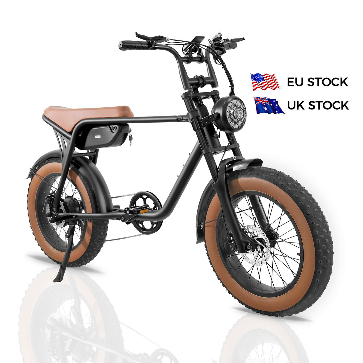 Elcykel DOUCHEBIKE 750W Limpan Brown - 60km räckvidd