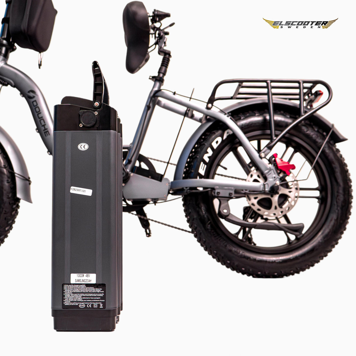 Elcykel DOUCHEBIKE 1000W SVAN - hopfällbar - räckvidd 100km
