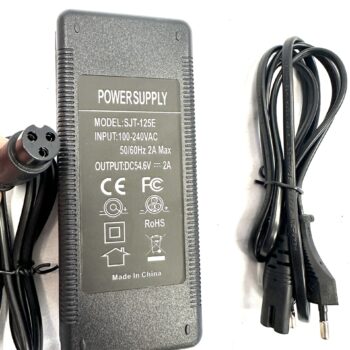Batteriladdare till elscooter 48V/2A - GX16 kontakt - output 54,6V