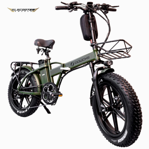 Elscooter Sweden Gron Elcykel 11 scaled Vi presenterar Elcykel DOUCHEBIKE 1000W PLUS, en exceptionell kombination av kraft och finess för den moderna cyklisten. Påbörja en resa av effektivitet och stil med denna toppmoderna e-cykel. Elcykel DOUCHEBIKE 1000W PLUS - Hopfällbar - Räckvidd 100km