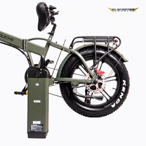 Elscooter Sweden Gron Elcykel 9 scaled Vi presenterar Elcykel DOUCHEBIKE 1000W PLUS, en exceptionell kombination av kraft och finess för den moderna cyklisten. Påbörja en resa av effektivitet och stil med denna toppmoderna e-cykel. Elcykel DOUCHEBIKE 1000W PLUS - Hopfällbar - Räckvidd 100km